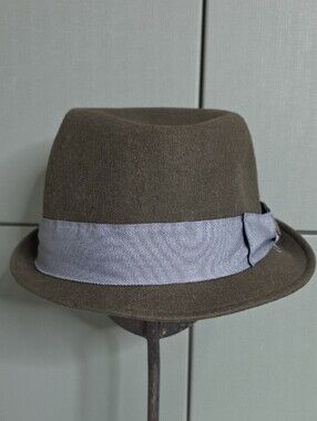 Goorin Bros. 1895 Large Wool Felt Stingy Brim Fedora Hat Olive Green Trilby